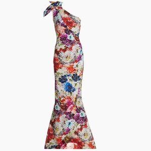 Chiara Boni La Petite Robe Gosia Floral One-Shoulder Gown